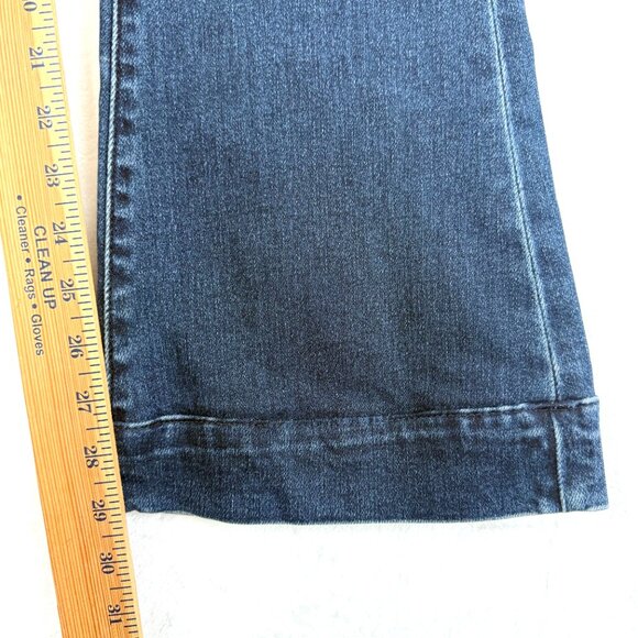Dear John High Rise Denim Flared Stretch Comfy Jeans Womens 27 Dark Wash - Picture 6 of 8